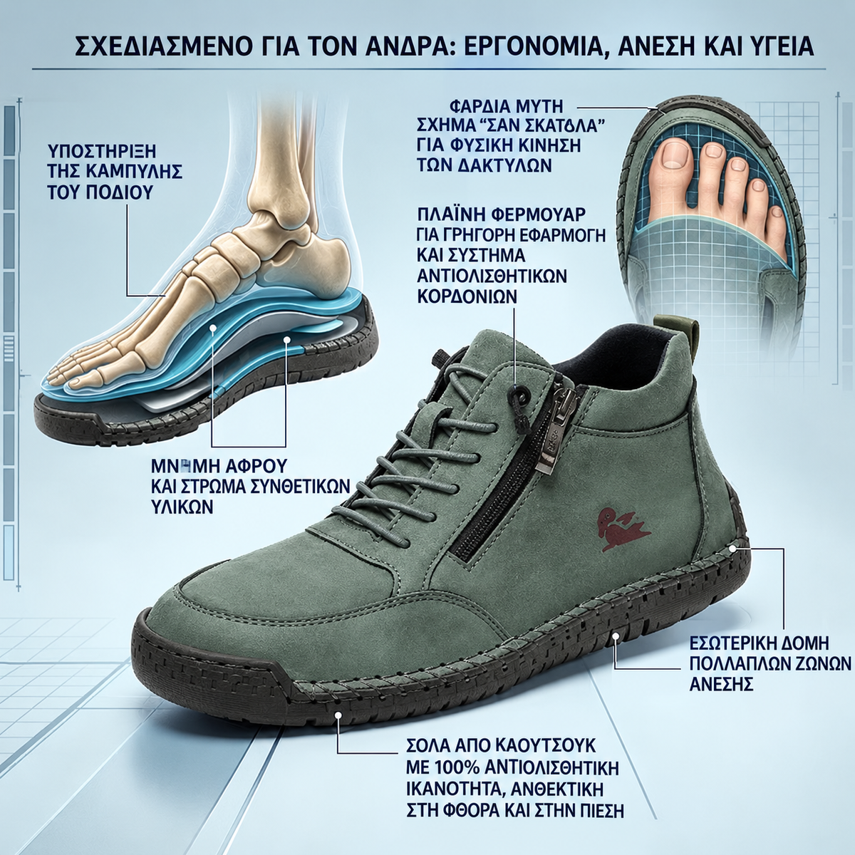 🔥 Τελευταία μέρα! Έκπτωση 30% 🎁 Ιταλικά χειροποίητα δερμάτινα παπούτσια — ορθοπεδικά παπούτσια που συνιστώνται από γιατρούς ✅ Διαθέτουν υποστήριξη της καμάρας για ανακούφιση από τον πόνο στα πόδια.