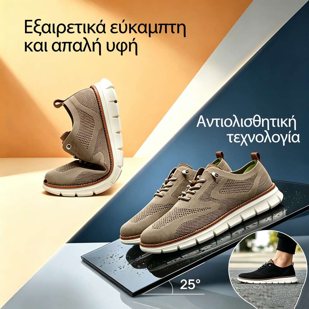 Ορθοπεδικά Παπούτσια Mazomen® [🔥50% Έκπτωση🎁] Αεριζόμενα και Δροσερά Μοκασίνια | Στήριξη στην καμάρα και Μαλακή Ενδιάμεση Σόλα | Αντιολισθητικά και Άνετα | Πείτε Αντίο στον Πόνο στα Πόδια