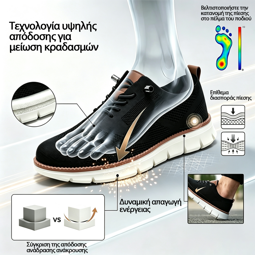 Ορθοπεδικά Παπούτσια Mazomen® [🔥50% Έκπτωση🎁] Αεριζόμενα και Δροσερά Μοκασίνια | Στήριξη στην καμάρα και Μαλακή Ενδιάμεση Σόλα | Αντιολισθητικά και Άνετα | Πείτε Αντίο στον Πόνο στα Πόδια