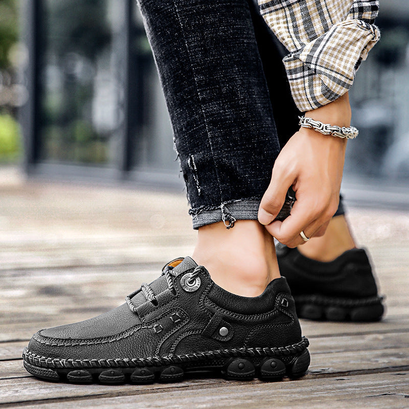 Mazomen® [⏰Νέες Αφίξεις με 50% Έκπτωση, Μόνο Σήμερα] 🐂 Ανδρικά Ορθοπεδικά Παπούτσια | Δέρμα Μοσχαριού | 👞 Ραμμένα στο χέρι | ✅ Ανακουφίζει από τον πόνο στα πόδια | Αντιολισθητικά και άνετα