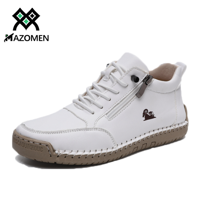 Mazomen® 【🔥Περιορισμένης διάρκειας Μισή τιμή⏰ + Δωρεάν κάλτσες αξίας 20€】Δερμάτινα ορθοπεδικά παπούτσια🥾 | Φερμουάρ στο πλάι | Υποστήριξη καμάρας | Άνετα και αντιολισθητικά | Ανακούφιση από τον πόνο
