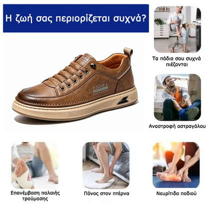🎉Τελευταία μέρα! 50% έκπτωση✅ Ορθωτικά παπούτσια κατάλληλα για προβλήματα ποδιών, άνετα δερμάτινα παπούτσια, στηρίζουν την καμάρα και ανακουφίζουν από τον πόνο στις αρθρώσεις και το πέλμα.（副本）