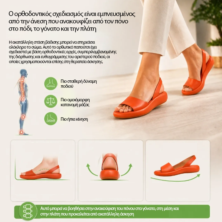 Ορθοπεδικά Παπούτσια MAZOMEN® [🔥50% Έκπτωση Σήμερα🎁] Τα πιο καυτά σανδάλια της Ευρώπης👡 | Κατάλληλα για εσωτερική και εξωτερική χρήση | Αντιολισθητικό λουράκι φτέρνας | Μαλακά και άνετα✅