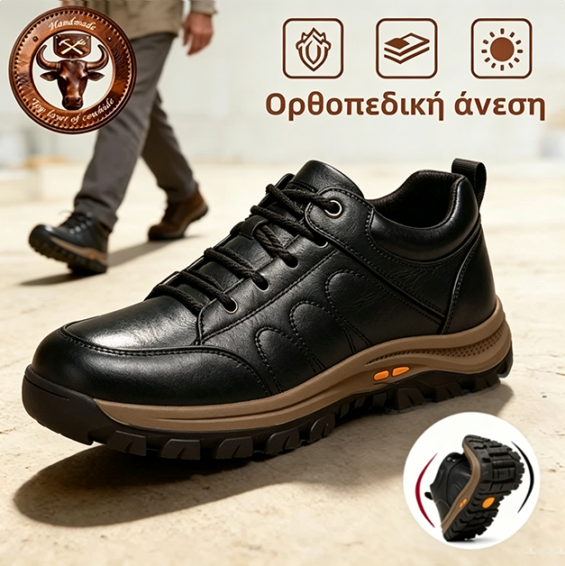 Mazomen® με 50% έκπτωση σήμερα! Έξυπνοι πάτοι ✅ Δέρμα υψηλής ποιότητας + χειροποίητα ραμμένα - απαραίτητα ορθοπεδικά παπούτσια.