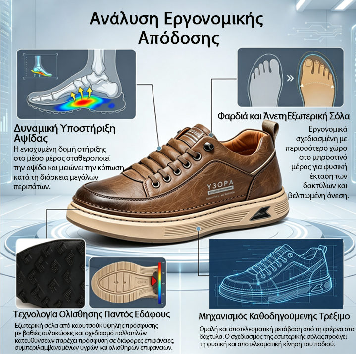 🎉Τελευταία μέρα! 50% έκπτωση✅ Ορθωτικά παπούτσια κατάλληλα για προβλήματα ποδιών, άνετα δερμάτινα παπούτσια, στηρίζουν την καμάρα και ανακουφίζουν από τον πόνο στις αρθρώσεις και το πέλμα.