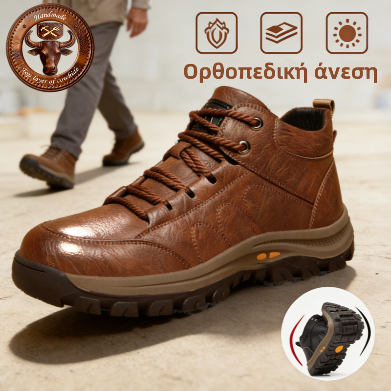 Mazomen® με 50% έκπτωση σήμερα! Έξυπνοι πάτοι ✅ Δέρμα υψηλής ποιότητας + χειροποίητα ραμμένα - απαραίτητα ορθοπεδικά παπούτσια.