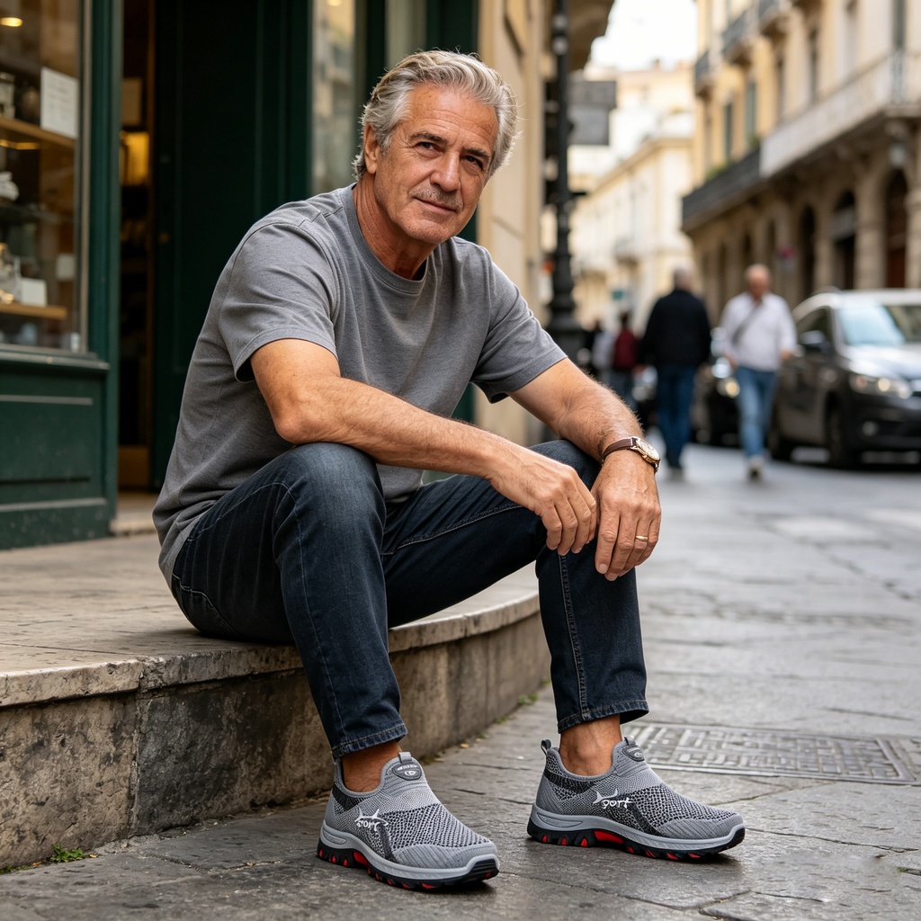 Mazomen® 【⏰Μισή τιμή σήμερα👟】Αυτά τα παπούτσια είναι ιδανικά για ολοήμερες δραστηριότητες | Σχεδιασμός στήριξης καμάρας | Ανακουφίζει αποτελεσματικά από την κόπωση | Ανακουφίζει από τον πόνο | Βελτιωμένη αντίσταση ολίσθησης👞