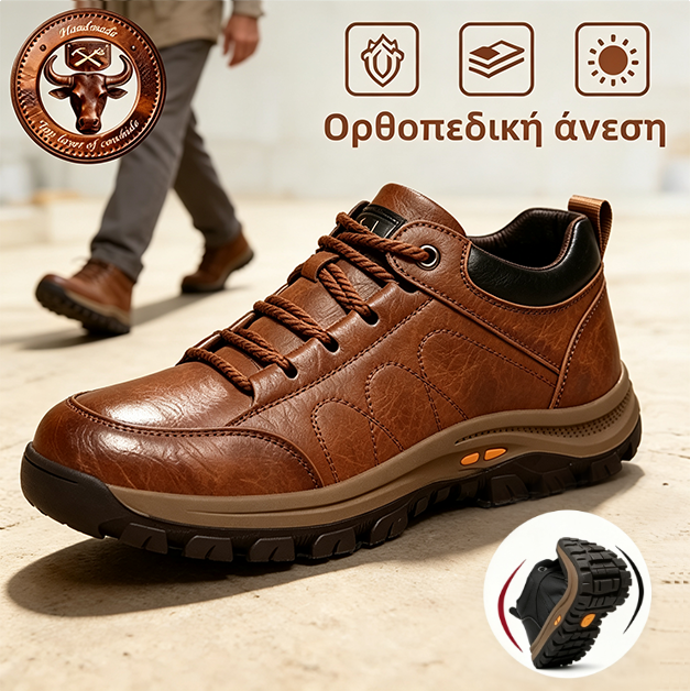 Mazomen® με 50% έκπτωση σήμερα! Έξυπνοι πάτοι ✅ Δέρμα υψηλής ποιότητας + χειροποίητα ραμμένα - απαραίτητα ορθοπεδικά παπούτσια.