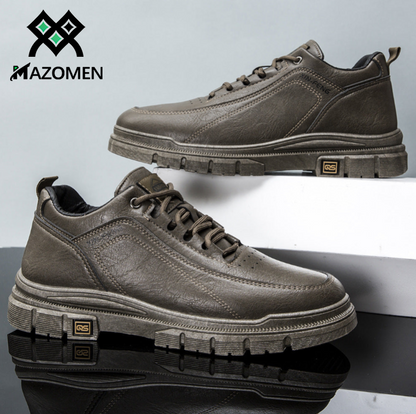 Mazomen® 【⏰Μισή τιμή σήμερα⚡】Πολυτελή δερμάτινα παπούτσια | Μια πραγματική ανδρική επιλογή | Ανακουφίζει από τον πόνο των ποδιών 👞 | Άνετο περπάτημα