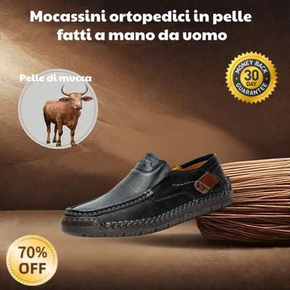 🐂 Scarpe da uomo in pelle di vitello prodotte in Australia 👞 Cucite a mano, facili da indossare e da togliere ✅ Supporto dell'arco plantare, sollievo dal dolore - camminare confortevole