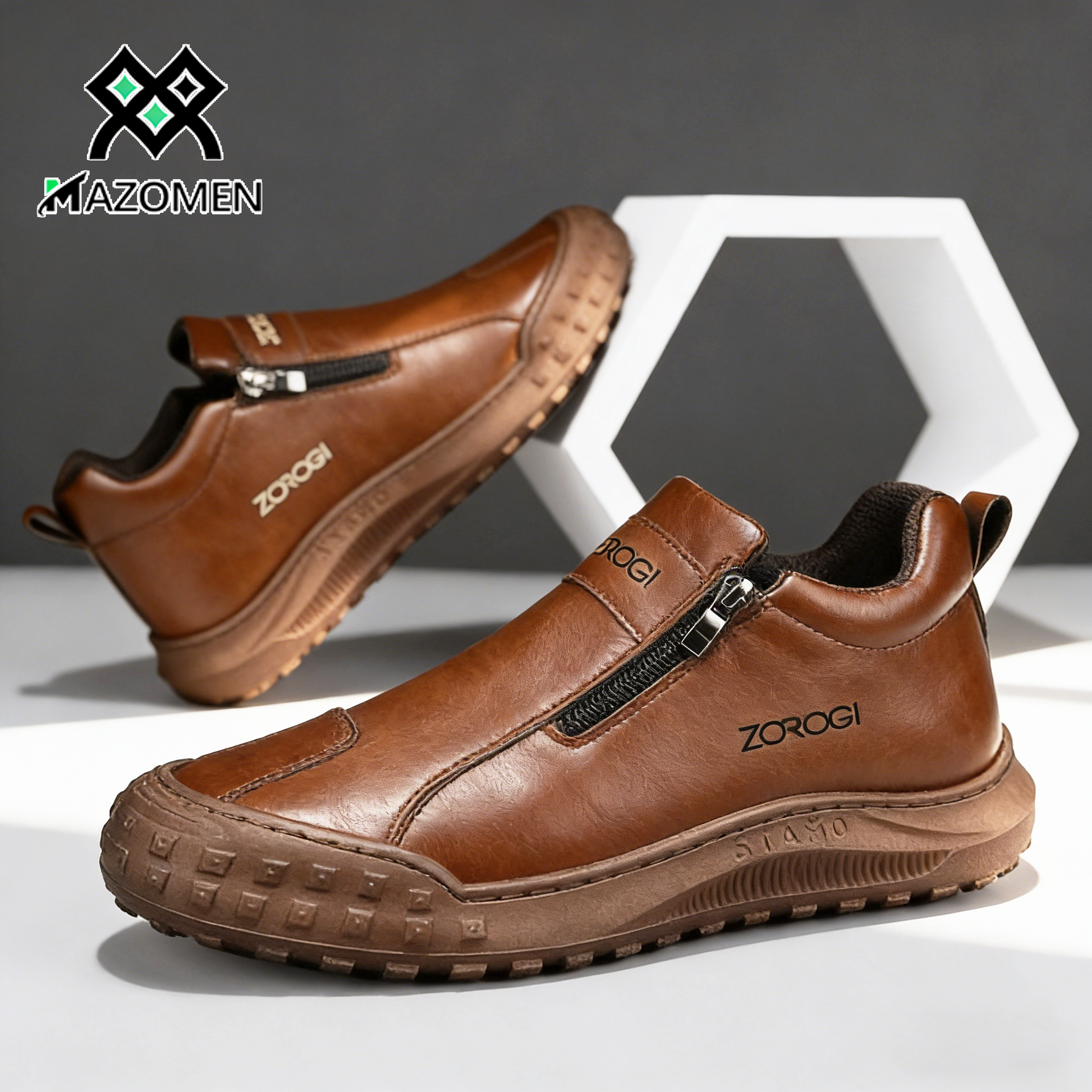 Mazomen® 【🔥50% Έκπτωση | Μην το χάσετε! ⏰】Γνήσιο Δέρμα Υψηλής Ποιότητας | Ανδρική Μόδα | Ανακουφίζει από τον Πόνο των Ποδιών | Αντιολισθητική Σόλα | Κατάλληλο για Περπάτημα και Εργασία👞