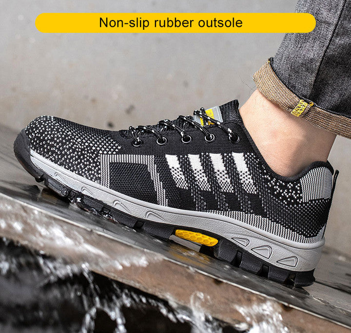 Mazomen®【⏰Σήμερα στη μισή τιμή👟 】Ανδρικές μπότες εργασίας με ατσάλινο καπάκι στη μύτη | Αντιολισθητικά ανθεκτικά στα τρυπήματα| παπούτσια ασφαλείας | άνετα παπούτσια εργασίας