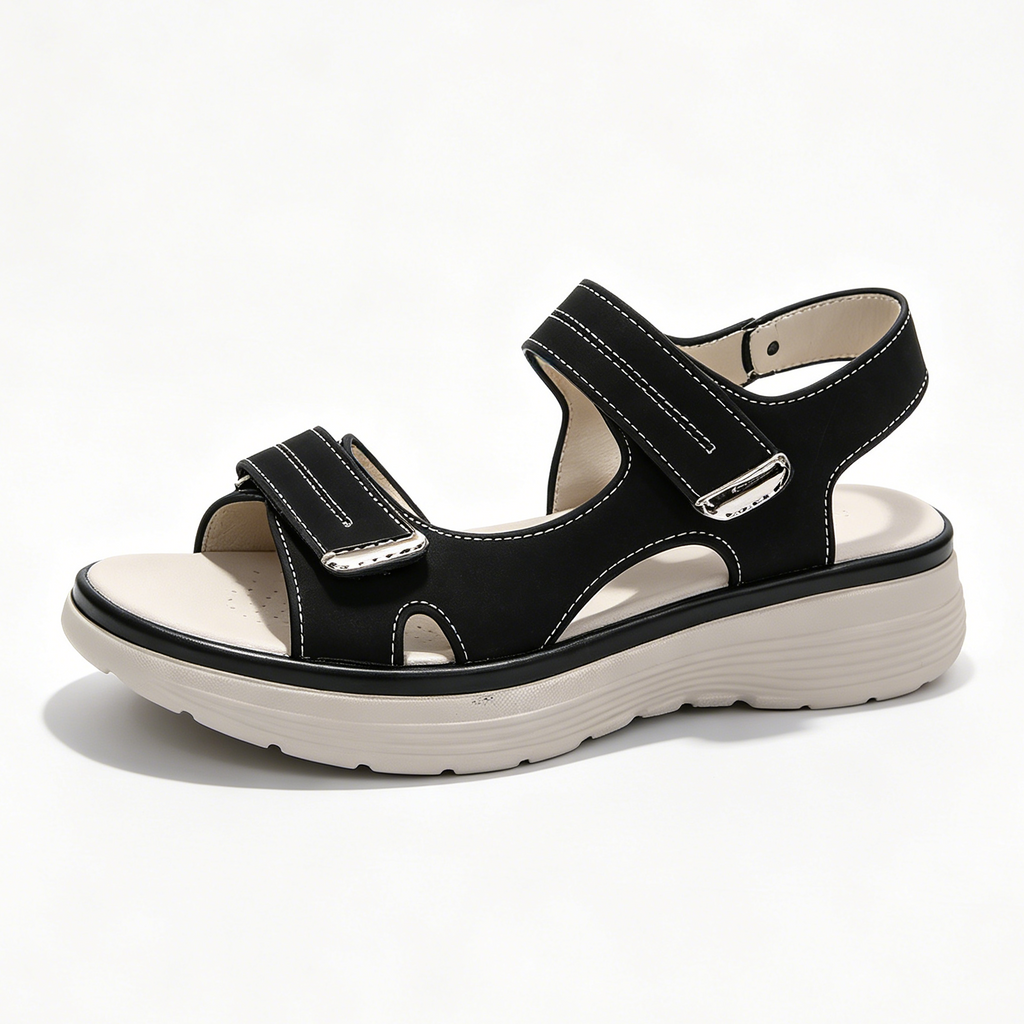 Zapatos ortopédicos FOUNNE® [🔥¡Hoy a mitad de precio!🎁] 🎉 ¡Nuevas sandalias para mujer! | Frescas y transpirables | 👟 Plantillas de espuma viscoelástica | 🚶‍♂️ Caminar sin dolor | Soporte ortopédico + Experiencia cómoda