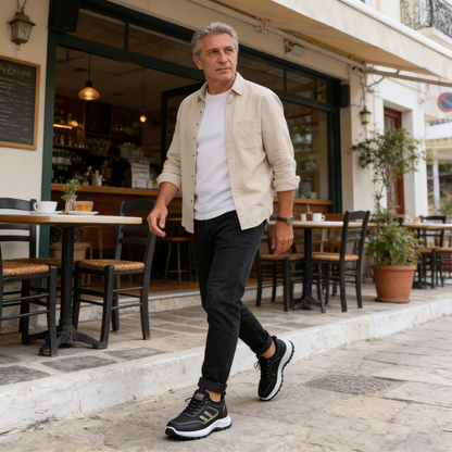 Mazomen® 【⏰Μισή τιμή σήμερα👟】 Αυτά τα παπούτσια είναι ιδανικά για ολοήμερες δραστηριότητες | Σχεδιασμός στήριξης καμάρας | Ανακουφίζει αποτελεσματικά από την κόπωση | Ανακουφίζει από τον πόνο | Βελτιωμένη αδιάβροχη και αντιολισθητική απόδοση👞