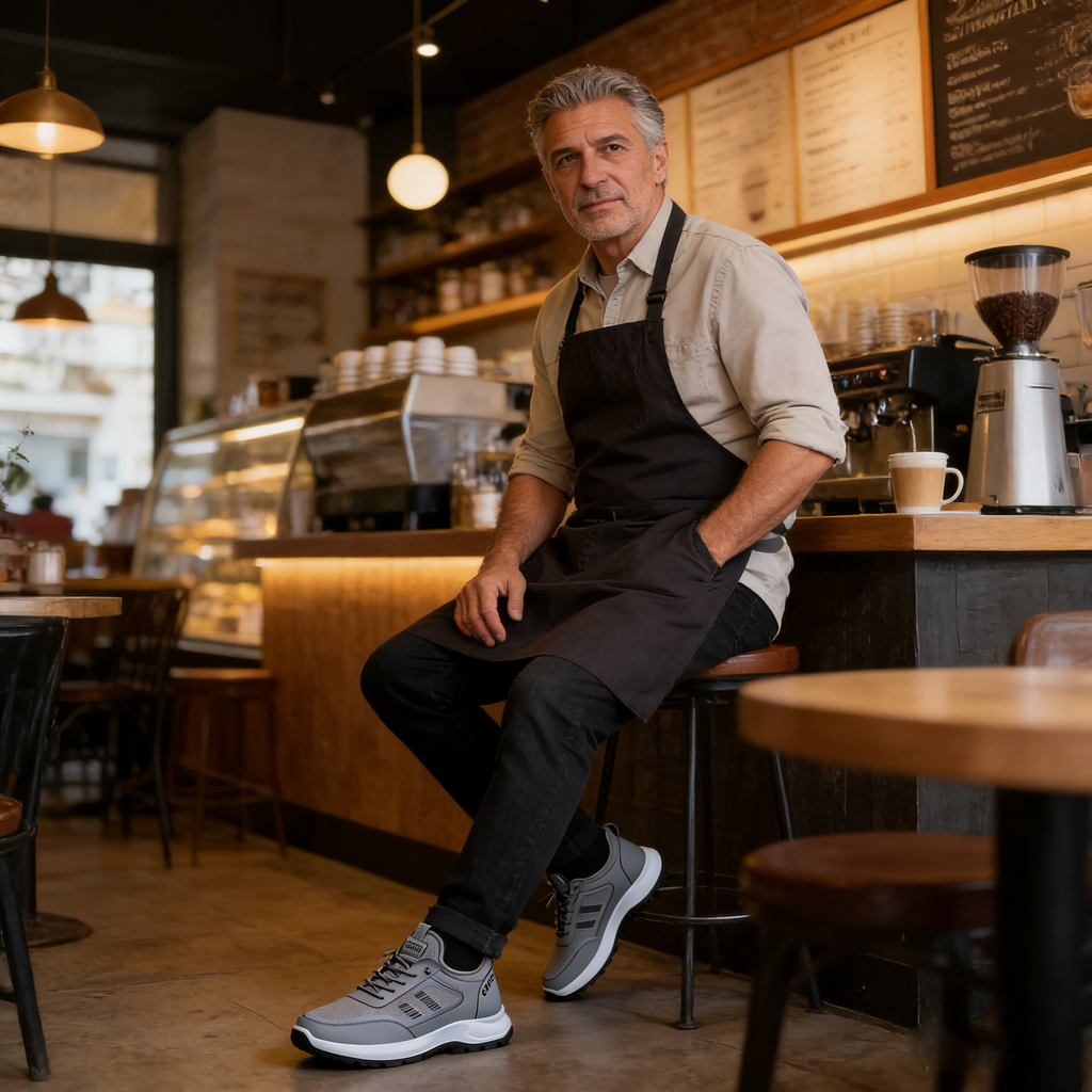 Mazomen® 【⏰Μισή τιμή σήμερα👟】 Αυτά τα παπούτσια είναι ιδανικά για ολοήμερες δραστηριότητες | Σχεδιασμός στήριξης καμάρας | Ανακουφίζει αποτελεσματικά από την κόπωση | Ανακουφίζει από τον πόνο | Βελτιωμένη αδιάβροχη και αντιολισθητική απόδοση👞