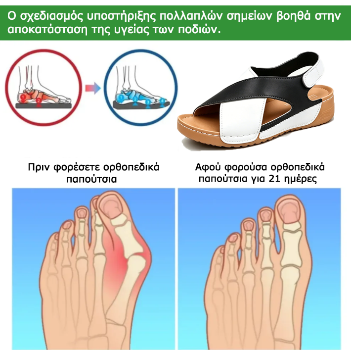 Ορθοπεδικά Παπούτσια Mazomen® [🔥Περιορισμένης Διάρκειας 50% Έκπτωση🎁] Καλοκαιρινά Ορθοπεδικά Σανδάλια👡 | Εργονομικός Σχεδιασμός | Άνετα και Αναπνέοντα | Ανακουφίζει από την Κόπωση και τον Πόνο | Περπατήστε Εύκολα Όλη Μέρα✅（副本）