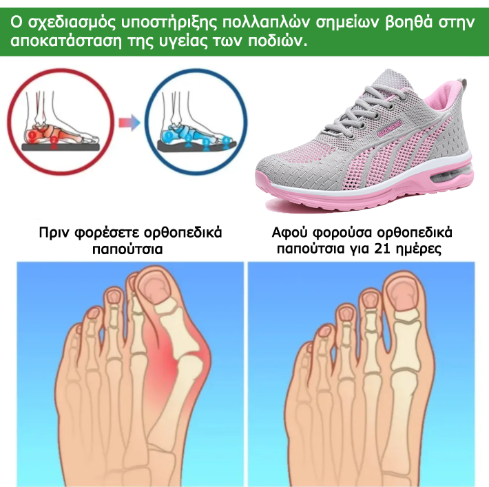 Mazomen® 【⏰Νέα Άφιξη | 50% Έκπτωση🔥】Ένα ζευγάρι παπούτσια λύνει όλα τα προβλήματά σας | Στήριξη καμάρας | Ανακουφίζει από την κόπωση και τον πόνο | Βελτιώνει τον ορισμό των μυών των ποδιών | Ανθεκτικό | Αδιάβροχο και αντιολισθητικό👟