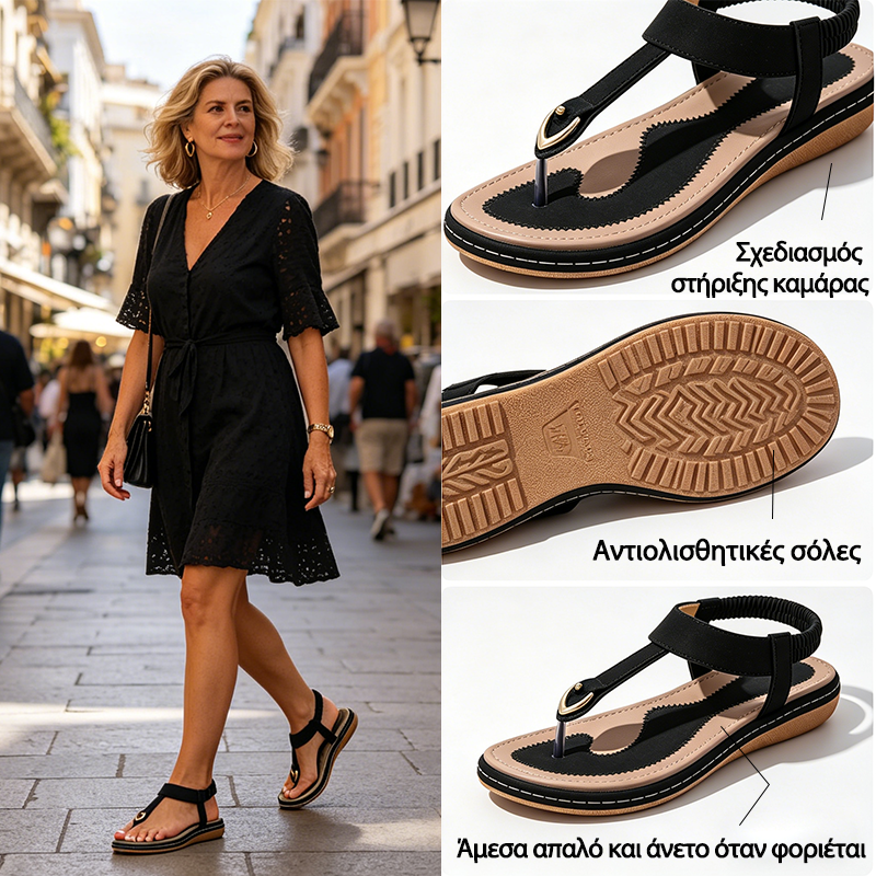 Ορθωτικά παπούτσια Mazomen® 【🔥Μισή τιμή σήμερα🎁】 Ιδανικά για καλοκαιρινές εξόδους👡 | Μαλακά και άνετα | Σχεδιασμός στήριξης καμάρας | Ανακουφίζει αποτελεσματικά από την κόπωση και τον πόνο | Βελτιωμένη αντίσταση ολίσθησης✅