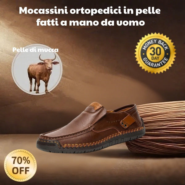 🐂 Scarpe da uomo in pelle di vitello prodotte in Australia 👞 Cucite a mano, facili da indossare e da togliere ✅ Supporto dell'arco plantare, sollievo dal dolore - camminare confortevole