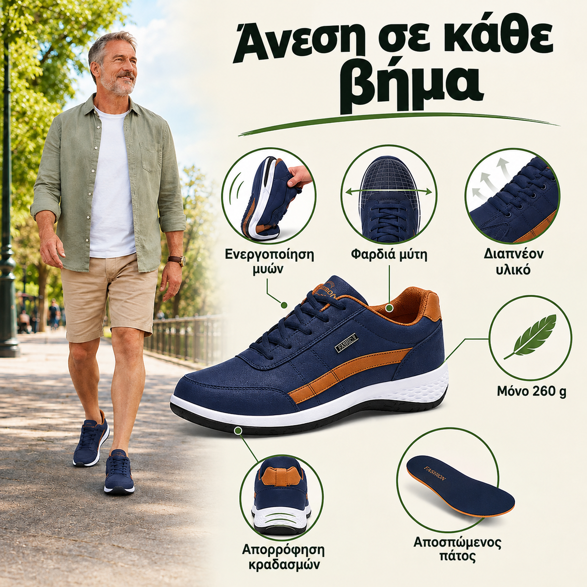 🎉Τελευταία μέρα! 70% έκπτωση! 🔥  Ορθωτικά ιατρικά παπούτσια σχεδιασμένα ειδικά για άτομα με προβλήματα στα πόδια✅παρέχοντας στήριξη στην καμάρα και ανακουφίζοντας από τον πόνο στην πλάτη, τις αρθρώσεις και τα πόδια.
