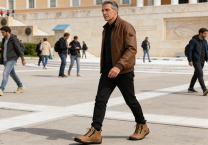 Mazomen® |【50% έκπτωση + δωρεάν κάλτσες αξίας 20€】 Ορθοπεδικά ψηλοτάκουνα παπούτσια από δέρμα μοσχαριού 🥾 | Φερμουάρ στο πλάι | στήριξη στην καμάρα | άνετα αντιολισθητικά | κατάλληλα για καθημερινή χρήση
