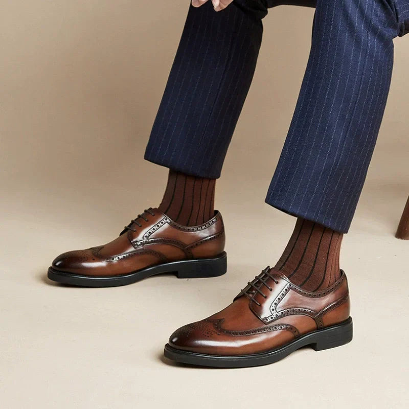 Mazomen®【🎁Σήμερα με έκπτωση 50%】✅Δερμάτινα παπούτσια υψηλής ποιότητας | Ανακουφίζει από τον πόνο στις αρθρώσεις 👞 |Άνετο περπάτημα