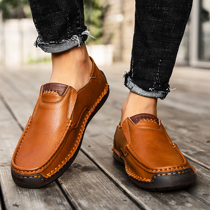 🐂 Scarpe da uomo in pelle di vitello prodotte in Australia 👞 Cucite a mano, facili da indossare e da togliere ✅ Supporto dell'arco plantare, sollievo dal dolore - camminare confortevole