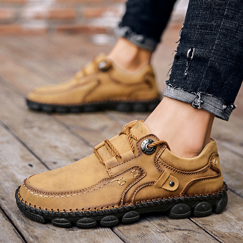 Mazomen® [⏰Νέες Αφίξεις με 50% Έκπτωση, Μόνο Σήμερα] 🐂 Ανδρικά Ορθοπεδικά Παπούτσια | Δέρμα Μοσχαριού | 👞 Ραμμένα στο χέρι | ✅ Ανακουφίζει από τον πόνο στα πόδια | Αντιολισθητικά και άνετα