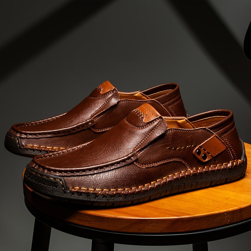🐂 Scarpe da uomo in pelle di vitello prodotte in Australia 👞 Cucite a mano, facili da indossare e da togliere ✅ Supporto dell'arco plantare, sollievo dal dolore - camminare confortevole