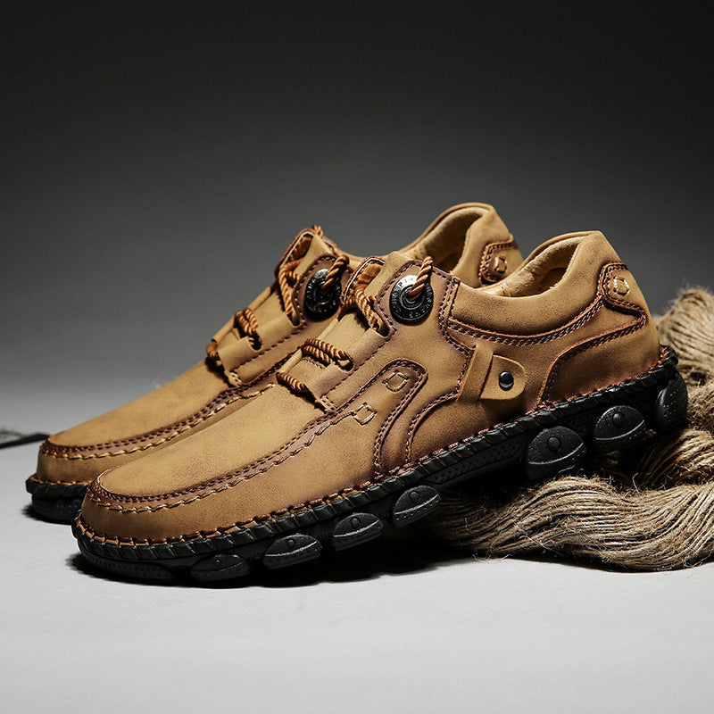 Mazomen® [⏰Νέες Αφίξεις με 50% Έκπτωση, Μόνο Σήμερα] 🐂 Ανδρικά Ορθοπεδικά Παπούτσια | Δέρμα Μοσχαριού | 👞 Ραμμένα στο χέρι | ✅ Ανακουφίζει από τον πόνο στα πόδια | Αντιολισθητικά και άνετα