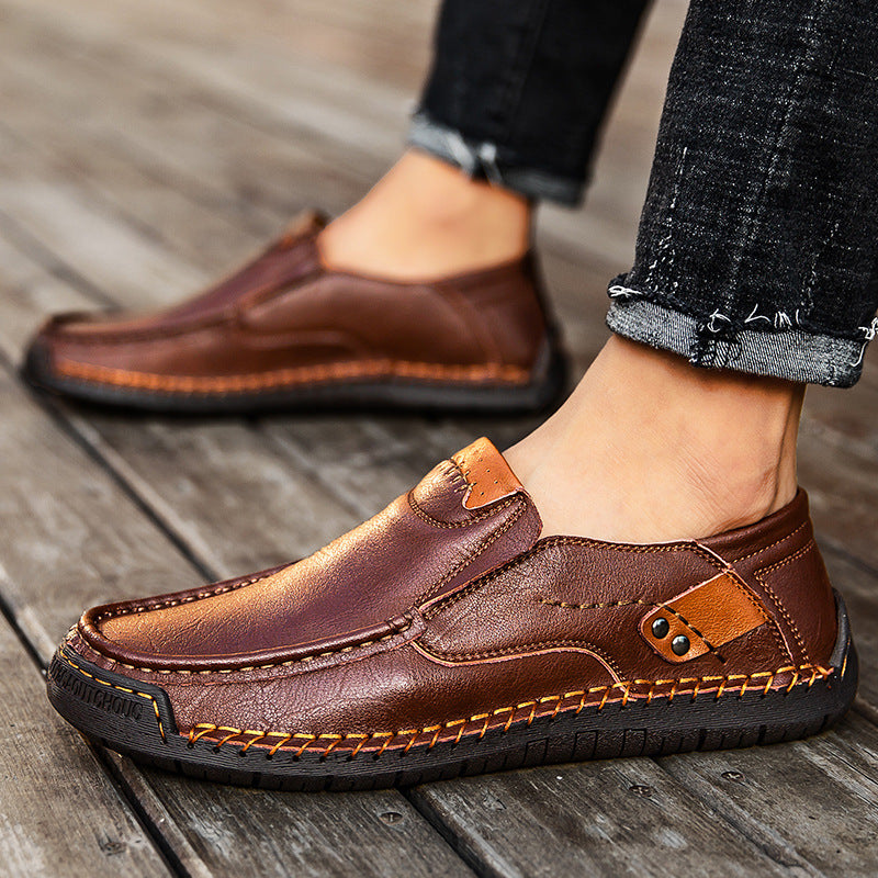 🐂 Scarpe da uomo in pelle di vitello prodotte in Australia 👞 Cucite a mano, facili da indossare e da togliere ✅ Supporto dell'arco plantare, sollievo dal dolore - camminare confortevole