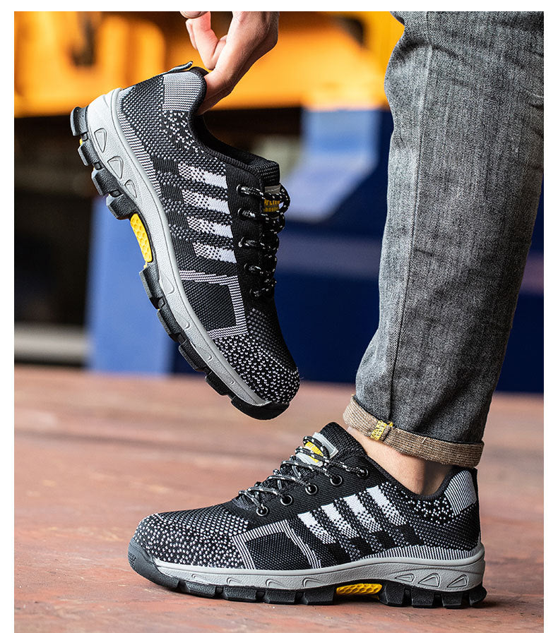 Mazomen®【⏰Σήμερα στη μισή τιμή👟 】Ανδρικές μπότες εργασίας με ατσάλινο καπάκι στη μύτη | Αντιολισθητικά ανθεκτικά στα τρυπήματα| παπούτσια ασφαλείας | άνετα παπούτσια εργασίας