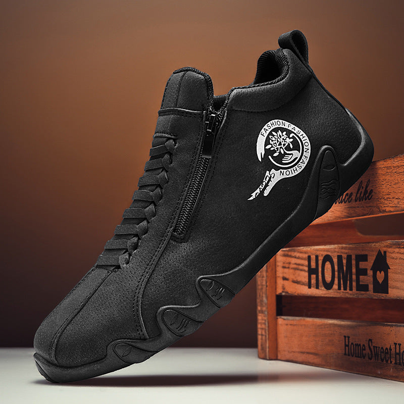 Mazomen® 【⏰50% έκπτωση - Μην το χάσετε!】Ψηλά unisex παπούτσια | Σχέδιο με φερμουάρ στο πλάι 👞 | Υποστήριξη Αψίδας | ΑντιολισθητικάΆνετα