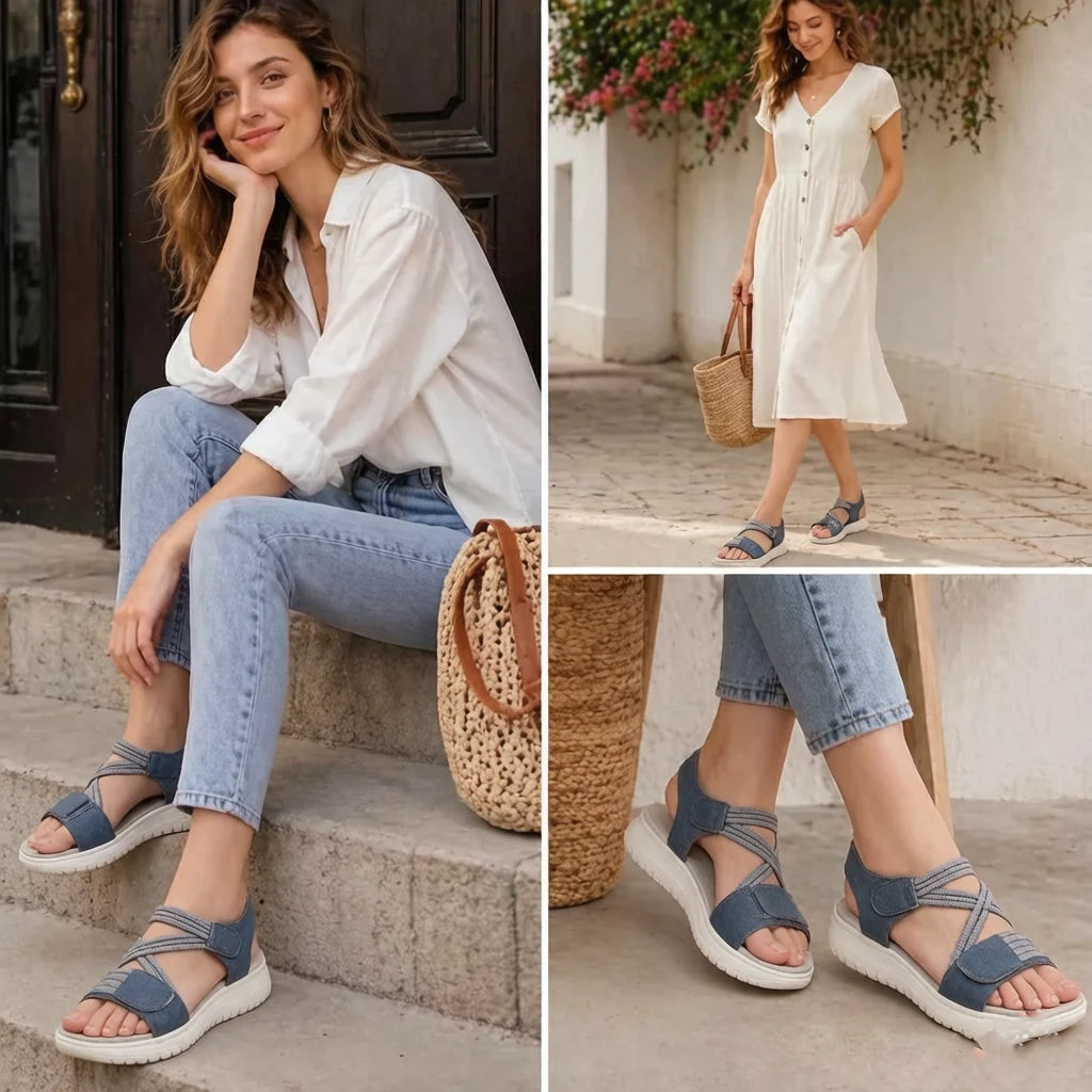 🎉Τελευταία μέρα! 50% έκπτωση! ✅Άνετα ορθοπεδικά σανδάλια – εργονομικά σχεδιασμένη στήριξη της καμάρας για αποτελεσματική ανακούφιση από τον πόνο στην πλάτη, τις αρθρώσεις και το πόδι· ρυθμιζόμενο πλάτος για να τονίζει τις καμπύλες του ποδιού.