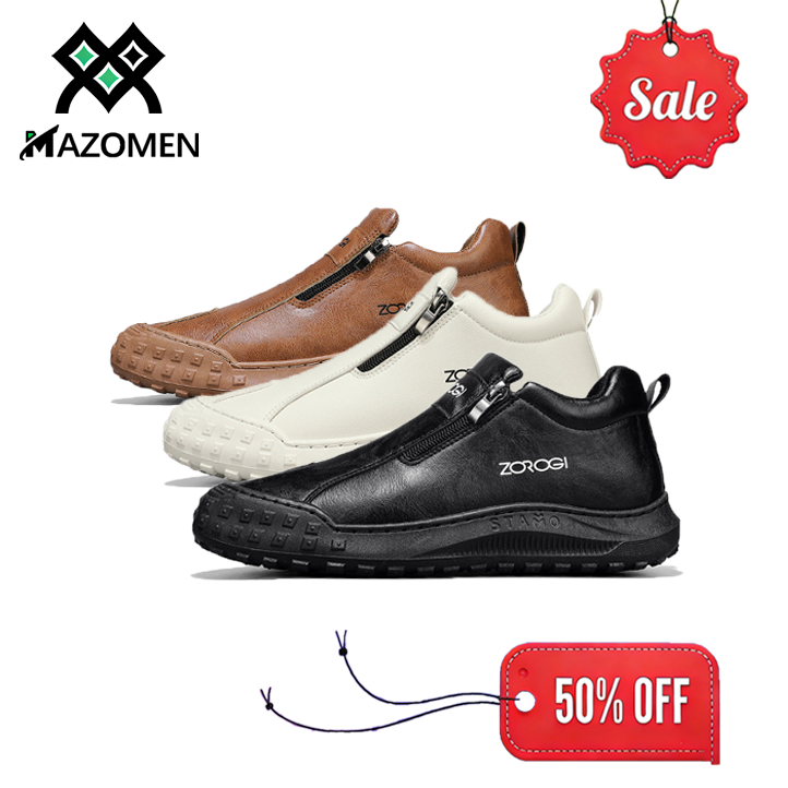 Mazomen® 【🔥50% Έκπτωση | Μην το χάσετε! ⏰】Γνήσιο Δέρμα Υψηλής Ποιότητας | Ανδρική Μόδα | Ανακουφίζει από τον Πόνο των Ποδιών | Αντιολισθητική Σόλα | Κατάλληλο για Περπάτημα και Εργασία👞