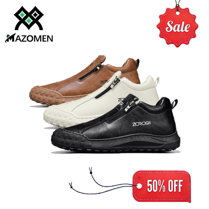 Mazomen® 【🔥50% Έκπτωση | Μην το χάσετε! ⏰】Γνήσιο Δέρμα Υψηλής Ποιότητας | Ανδρική Μόδα | Ανακουφίζει από τον Πόνο των Ποδιών | Αντιολισθητική Σόλα | Κατάλληλο για Περπάτημα και Εργασία👞